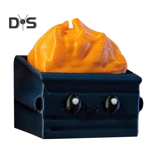 

1/2 шт. Игрушки-щелкуны для мусорного контейнера, миниатюрные портативные игрушки для эмоциональной поддержки, напечатанные на 3D-принтере, для снятия стресса 1pc чёрный