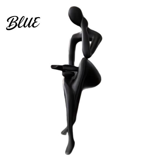 Modern Meditation Figurine 3D Printed Thinker Figurines Ornaments Minimalist Abstract Art Sculptures Bookshelf