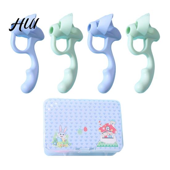 Writing Aid for Kids Pencil Grips Ergonomic Correct Tripod Handwritin Grasp Soft TPR Silicone Finger Grippers Kindergarten Beginners Position