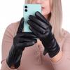 Black Leather Women's Gloves