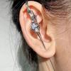 Temperament Geometric Four-Pointed Star Earrings Metal Piercing Ear Bridge Handmade Lightweight Pendants  Jewelry