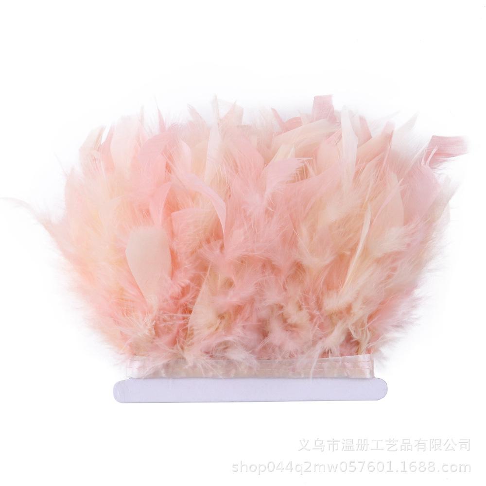 Two-Color Mixed-Color Fire Piece Cloth Edge 10-15Cm Barbie Doll Diy Material Color Turkey Feather Cloth Tape