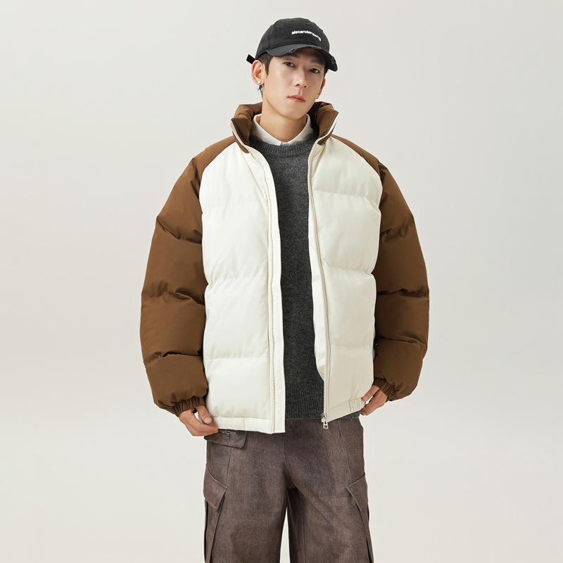 Stand-up Collar Cotton-padded Clothes Men's Winter Windproof Velvet Thickened Cotton-padded Clothes Couple Thickened High-quality Cotton-padded Jacket