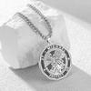 St. Michael Protect Us Pendant Necklace for Men Women Stainless Steel Archangel Medallion Religious Christian Amulet Jewelry