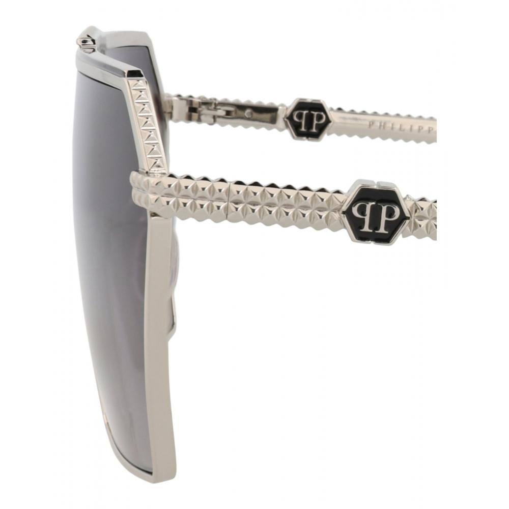 Philipp Plein Metal Sunglasses Aviator Frame Palladium Palladium Smoke