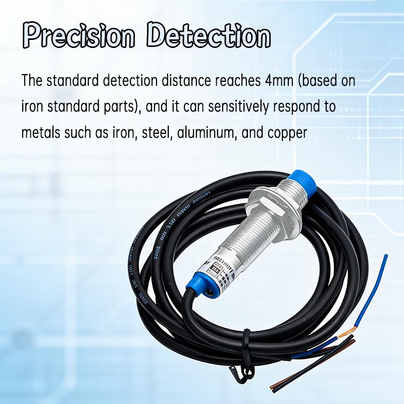 LIZAO LJ12A3-4-Z/BX/BY Inductive Proximity Switch, 1.2m Cable SN04-N Metal Detector for Position Sensing & PLC