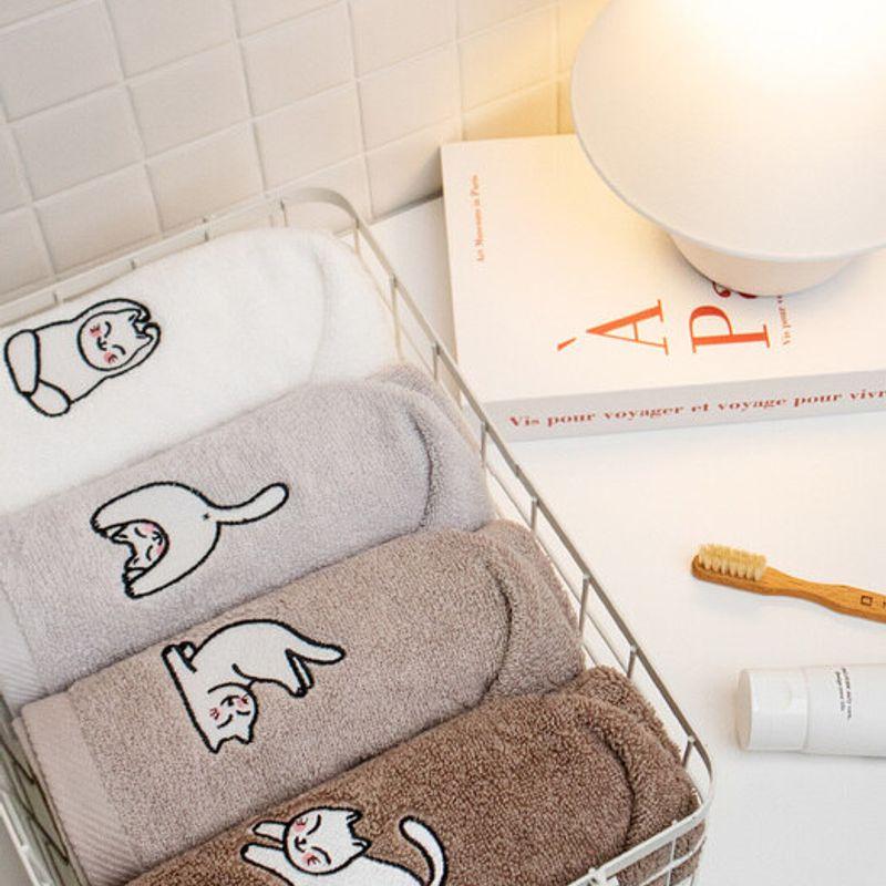 Songwol Towel Yoga Cat Hotel Towel 150g 4-piece Set