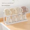 Double-Layer Kitchen Countertop Cup Storage Rack with Drip Tray