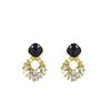 Niche High-End Exquisite Hollow Earrings, Retro Light Luxury Super Flash Diamond-Set Contrasting Rhombus Earrings