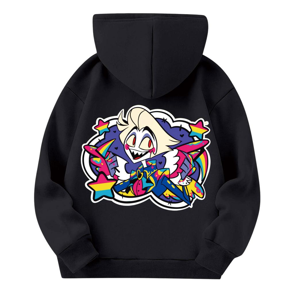 Child Fashion Lightweight Long Sleeve Pullover With Pockets Print Hoodie