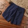 Men Beach Shorts Drawstring Elastic Waist Solid Color Loose Pockets Sports Quick-drying Plus Size Chinese Style Men Sweatpants Male Clothing