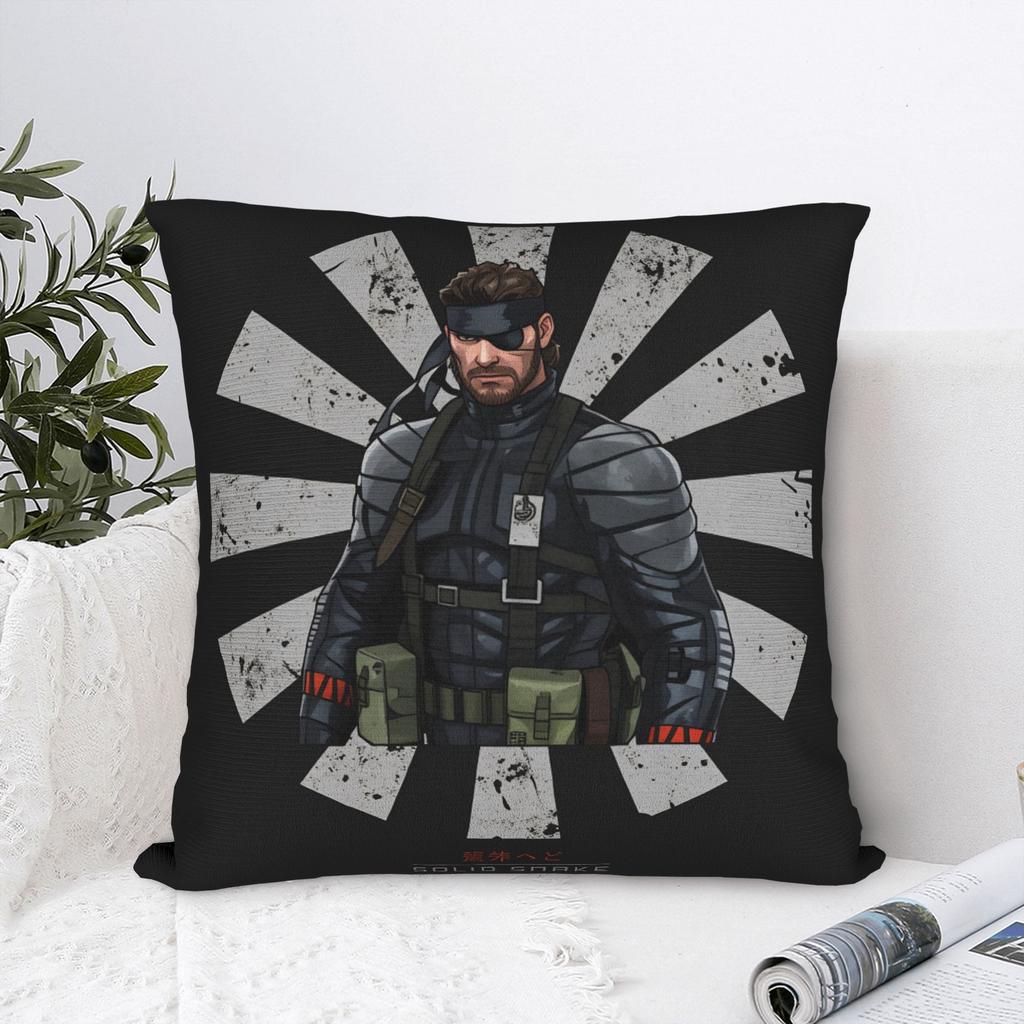 Pillow Case Fanart MGS Gaming Comfy Pillow Cover For Living Room Bed Chair Vintage Pillowcases