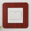1PC Modern Light Switch Metal Sticker Decorative Switch Protective Cover Aluminum Socket Frame Cover Plug Surround Socket Plate