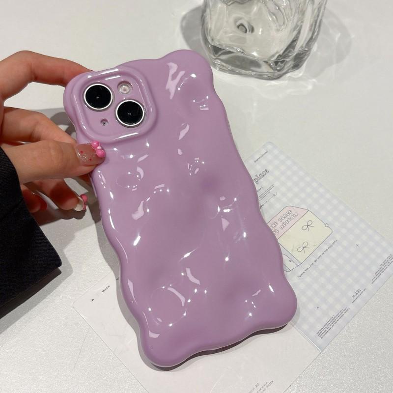 

Dopamine Puff Cloud Case Suitable IPhone 17pm Phone Simple Apple 16Promax Creative Protection iPhone 13Pro Max фіолетовий