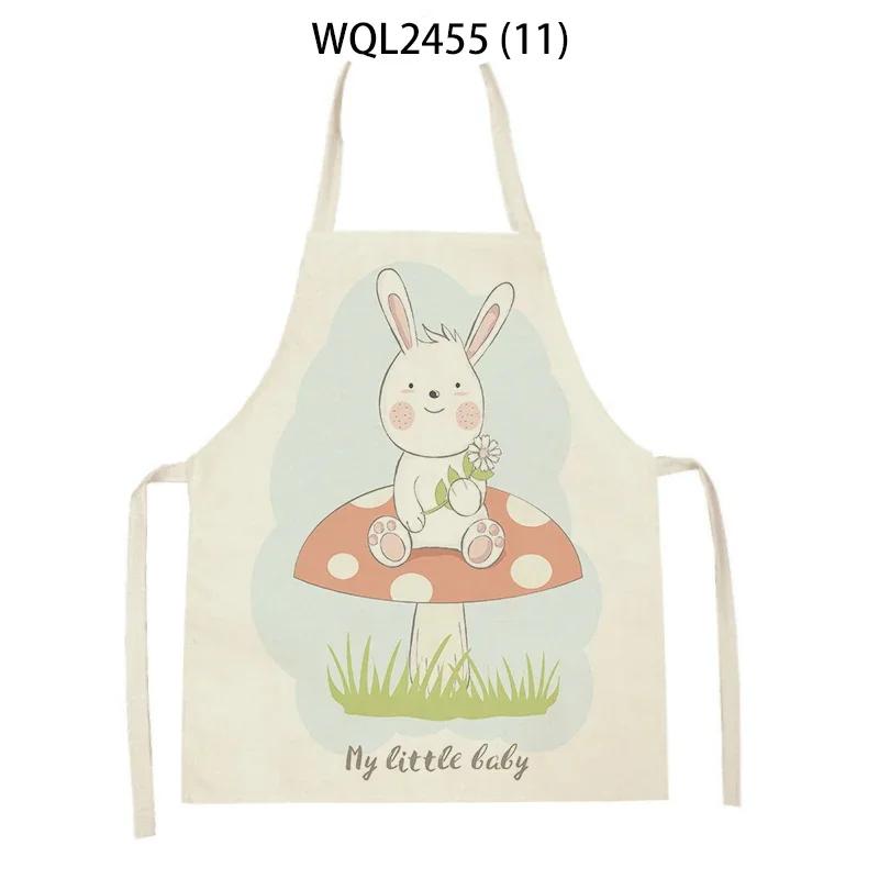 Animal Kitchen Apron Women Pinafore Child Apron Household Cleaning Supplies Baking Cooking Accessories Sleeveless Linen Bibs