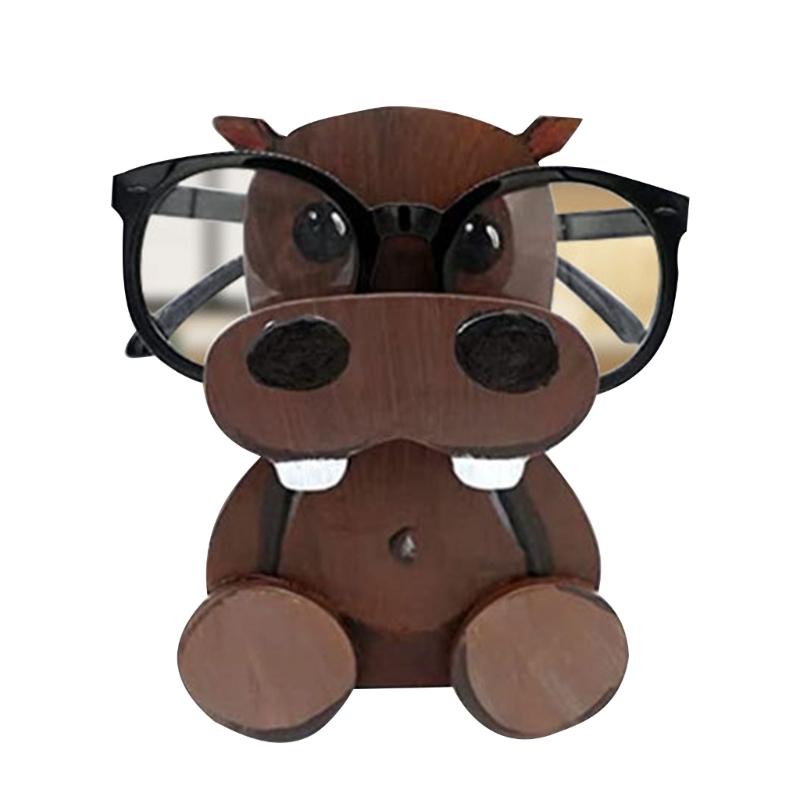 Animal Glasses Rack 3D Animal Wooden Carvings Sunglasses Display Rack Shelf Eyeglasses Show Stand Jewelry Holder X3UC