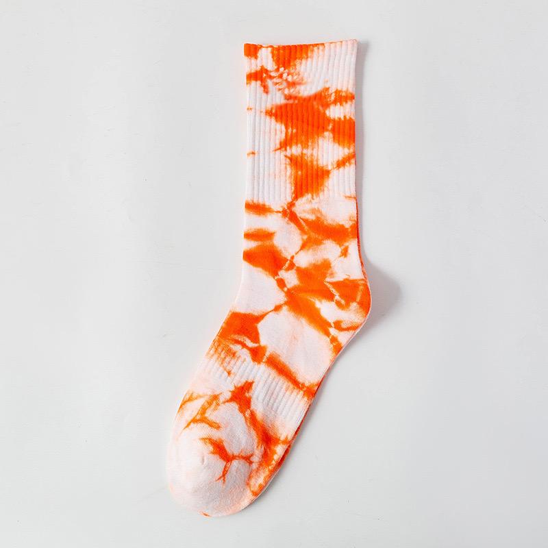 ABIF1 Long Tube Tie Dyed Hook Socks, Explosive Street Wear, Trendy and Fashionable Socks, Unisex Skateboarding, Sports, Leisure, and F
