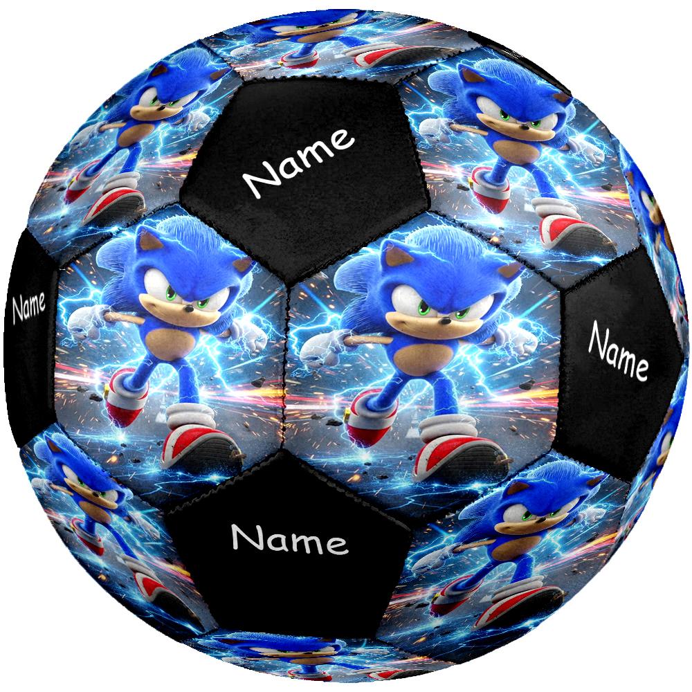 Custom Name Sonic Theme Size 5 Soccer Ball, Suitable for Both Indoor and Outdoor Matches, a Gift Suitable for Everyone.