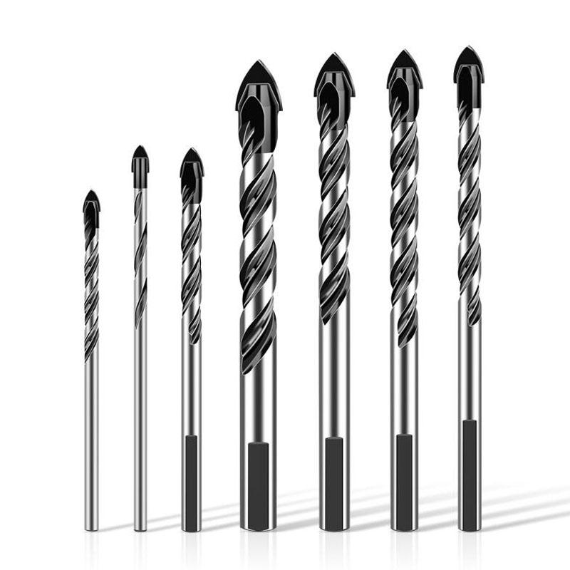 Tile Puncher Wall Drill Glass Cement Concrete Drill Bit Alloy High Hardness Triangulator Drill Multi-function Tools