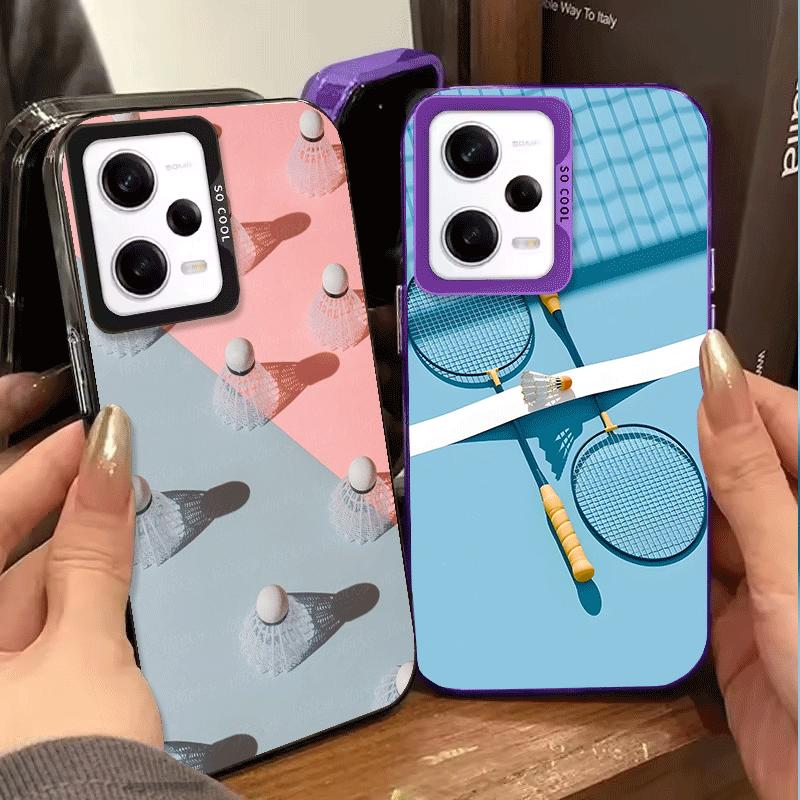 Badminton Sport Shockproof Phone Case for Xiaomi Redmi Note 15 14 13 12 Pro Plus 11 11S 11T 5G Cover Anti Fall Fundas