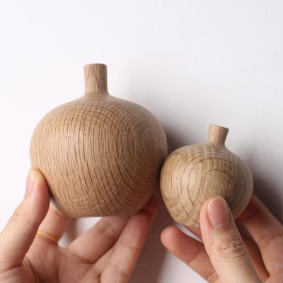 Kreative Massivholz-Blumenware, Trockenblumen-Arrangement-Vase, kleine Vase aus Massivholz