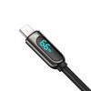 Cable Display Fast Charging Data USBA USBC 66W 1m black
