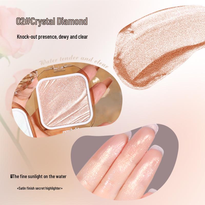 INTOPOP Water Glow Highlight Powder – Pearlescent Contour & Under-eye Shadow for Face Brightening