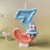 Creative Handmade Digital Candle Birthday Cake for Party Birthday, Cute Candle Accessories for Children's Birthday Celebration