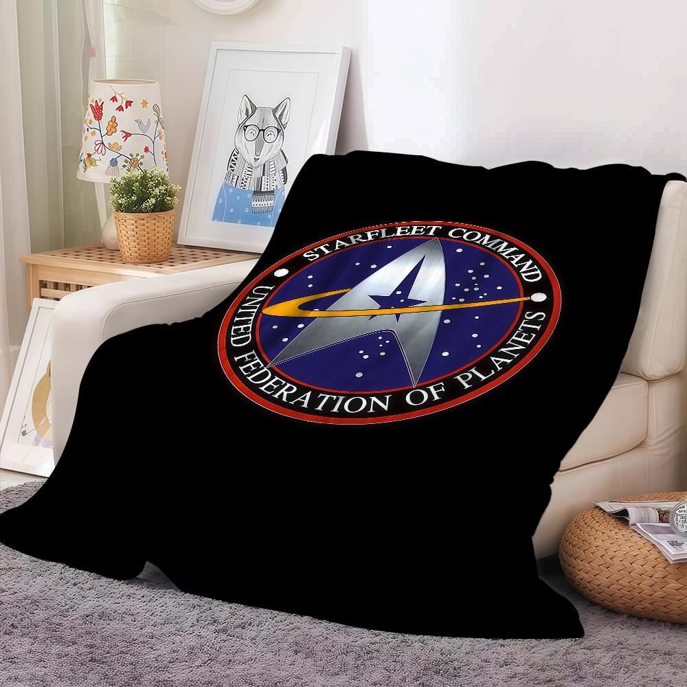 Movie S-Star T-Trek Logo Blanket Warm And Soft Suitable For Bedroom Living Room Sofa Bed Office Travel Camping