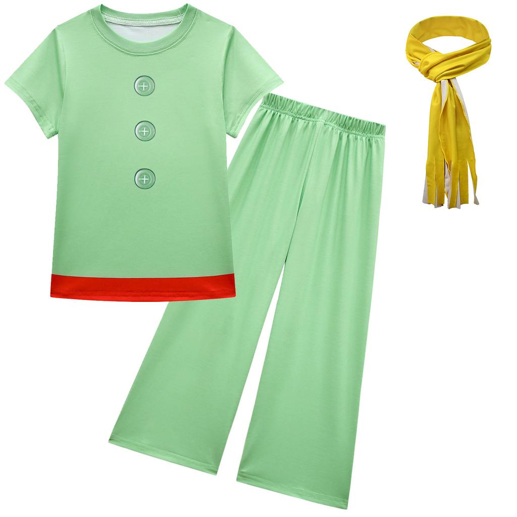 Il Piccolo Principe Vestiti Personaggio dei Cartoni Animati per Bambini Manica Corta Pantaloni Lunghi Tuta Costume Cosplay Tuta e Sciarpa per Ragazzi