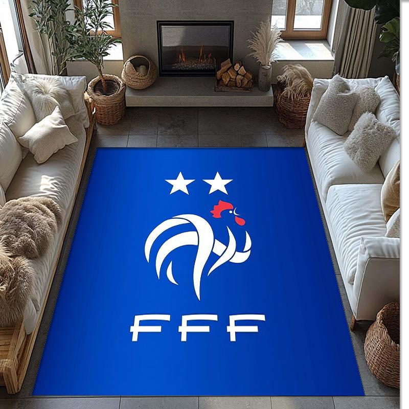 France national football team Printed Flannel Area Rug Non Slip Soft Polyester Floor Carpet Indoor Decor Mat for Bedroom Living Room Sofa