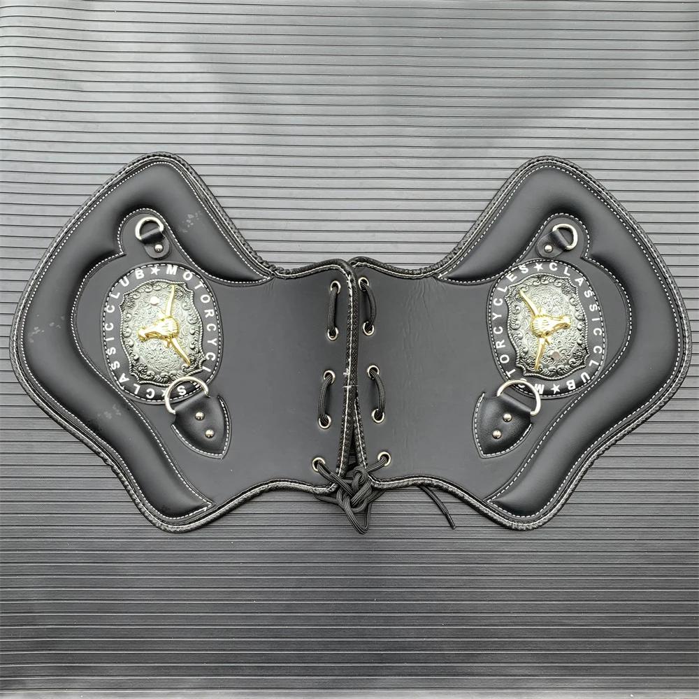 Universal Motorcycle Heat Saddle Shield PU Leather Engine Cover Deflectors For Touring Road Glide Sportster Softail Heat Shield