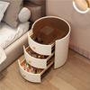 Modern bedroom bedside table simple light luxury floor-to-ceiling cabinet bedside cabinet storage locker round cabinet