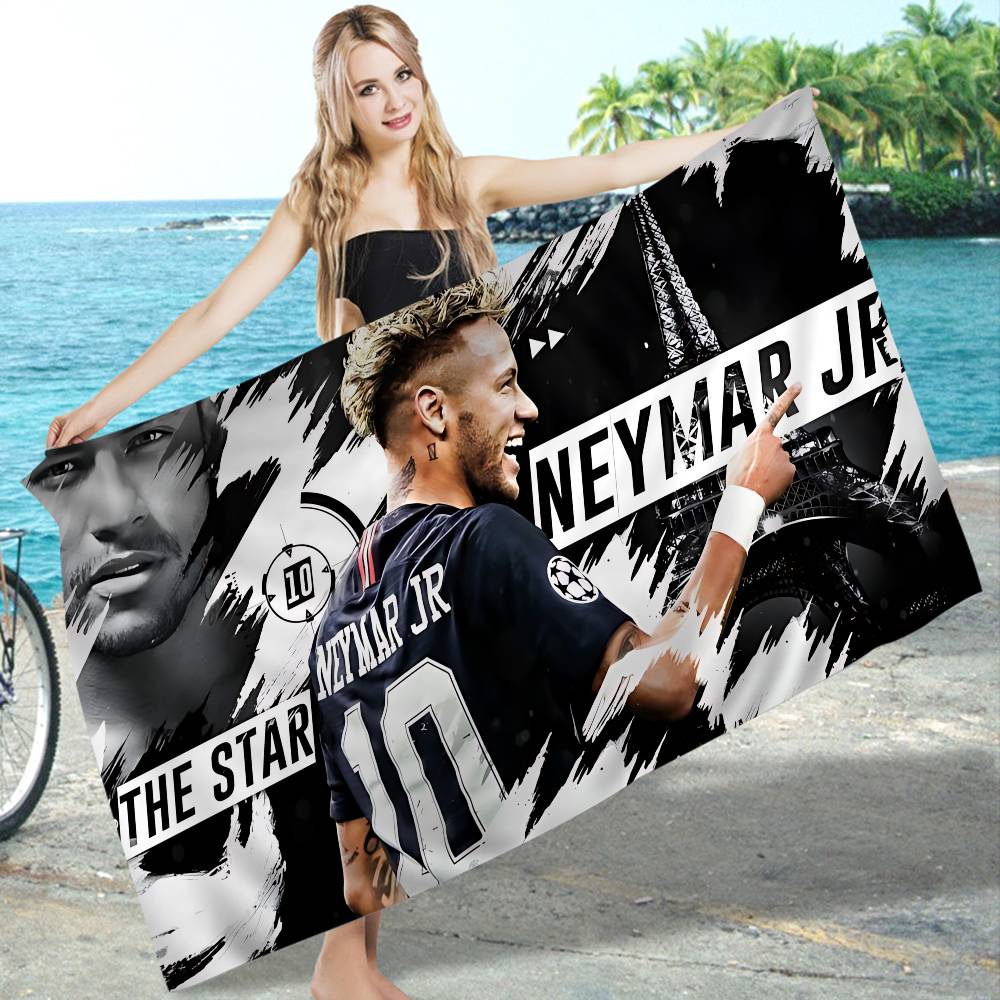 N-Neymar Jr Stella del Calcio Microfibra Telo da Spiaggia Assorbente Asciugatura Rapida Morbido Yoga Nuoto Resort Escursionismo in Montagna Asciugamano