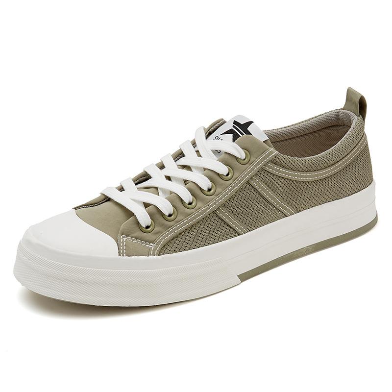 New Summer Mens Shoes Korean Fashion Versatile Mens Cloth Shoes Breathable Mesh Lace-up Casual Shoes