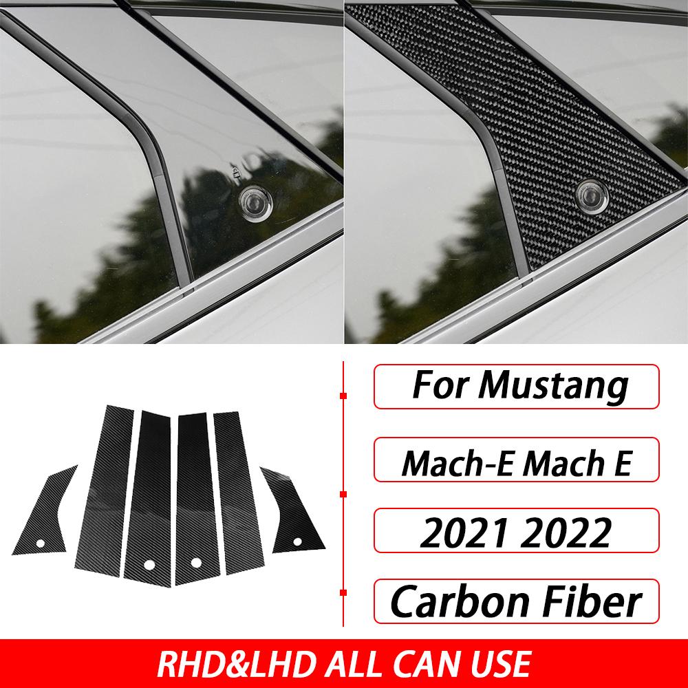 For Ford Mustang Mach-E Mach E   Carbon Fiber Central Control Air Outlet Panel Cover Car Interior Accessories Sticker Blakc Carbon Fiber