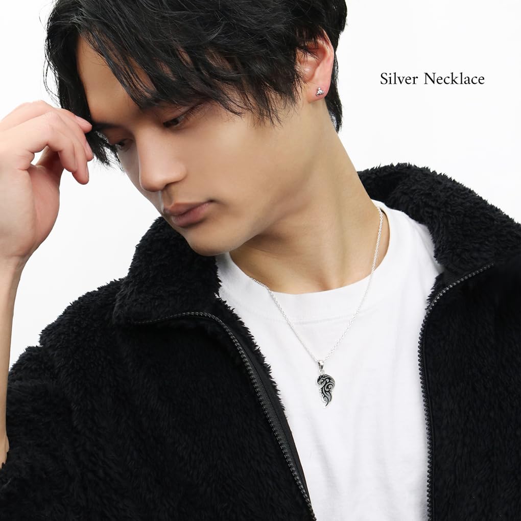 [Shinjuku Gin no Kura] Plemienny Smok Płyta Srebro 925 Wisiorek (Bez łańcucha) Zawieszka z motywem smoka dla mężczyzn