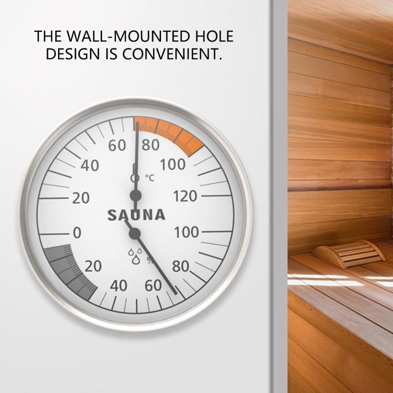 Sauna Temperature Humidity Gauge Rustproof Housing Extreme Heat Resistant for Home Spas