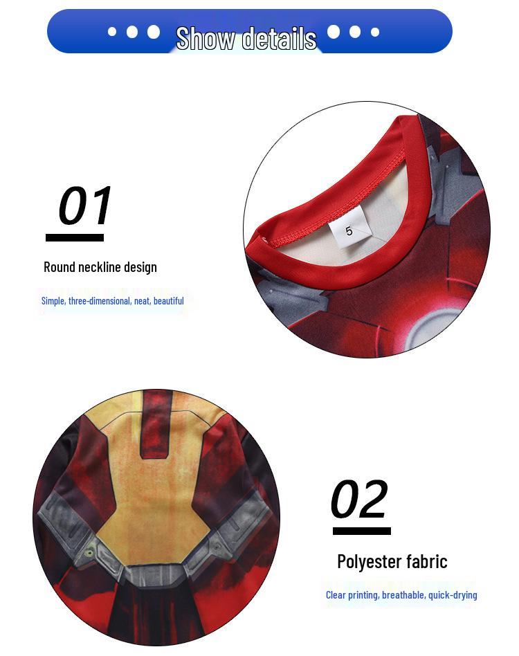 Marvel Iron Man Kinder Langarm Cosplay Set - Jungen Performance Kostüm