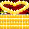 1/48PCS Flameless Led Candle Christmas Wedding Party Decoration Table Lamp Heart-shape Electronic Battery-Power Tealight Candles