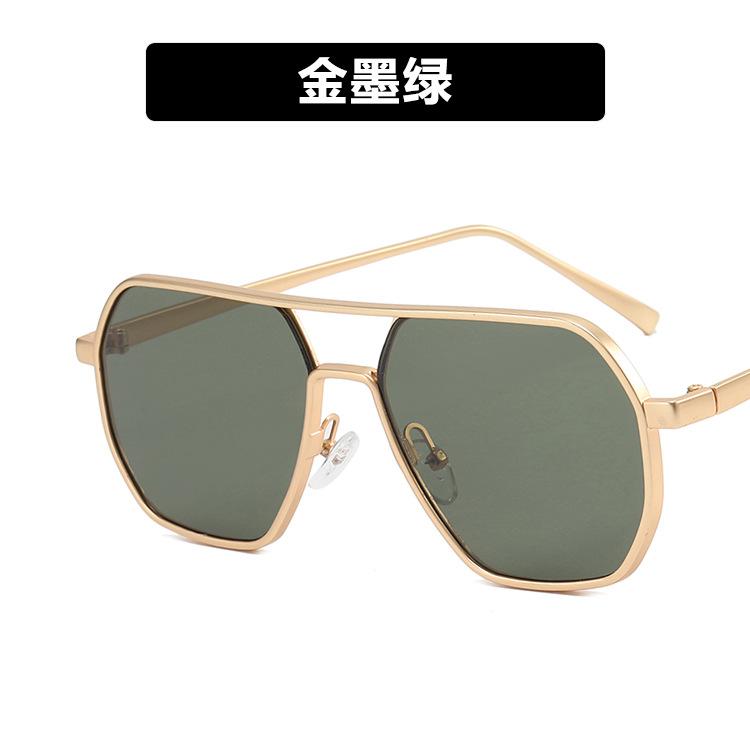 Men's double beam sunglasses new sunglasses driver driving anti-ultraviolet trend sunglasses concave shape