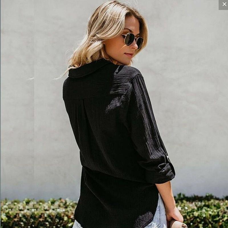 Women's Long Sleeve Tops Stylish Button Down Casual Blouse Shirt T-shirt For All Seasons