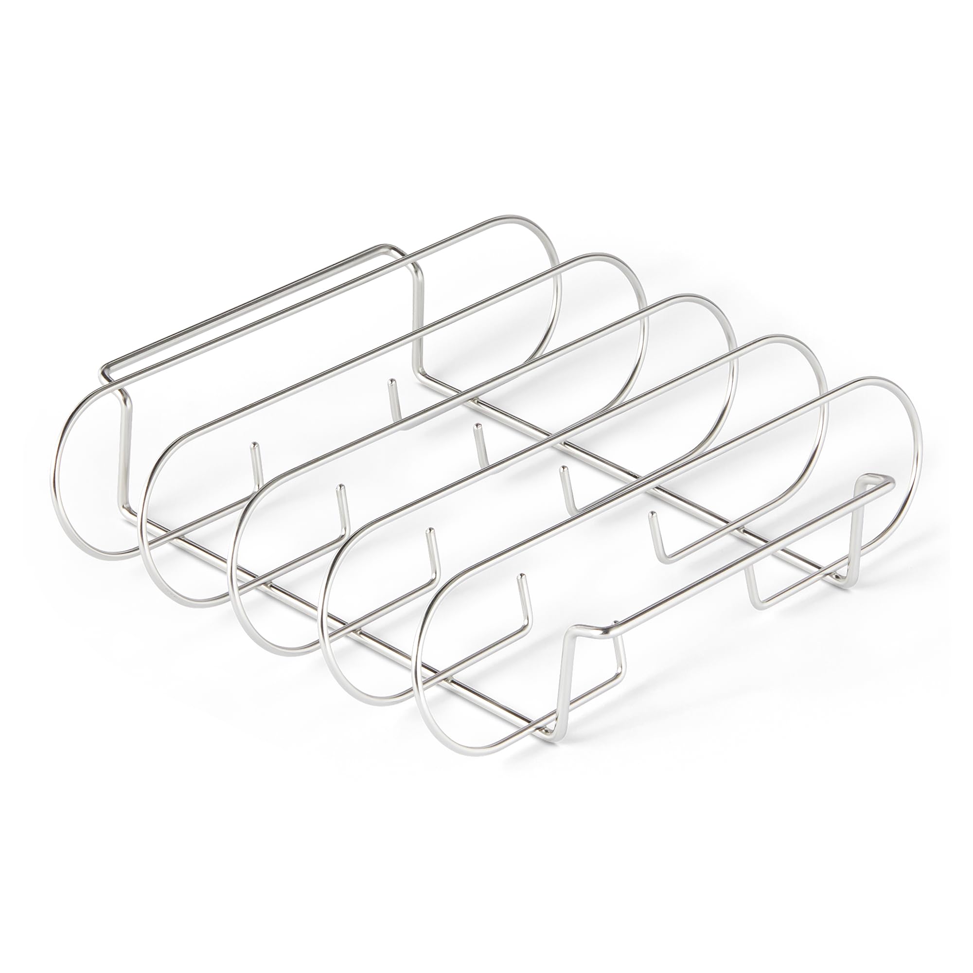 

Amazon Basics Stainless Steel Rib Rack for Ideal for and 1 x x Smokers, Barbecues, Camping, More, Silver, Piece, 31.3cm 26.3cm 8.3cm