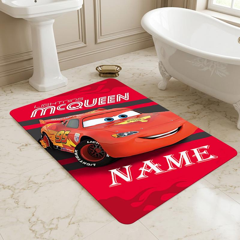 Personalized Name Car Adventure Living Room Non-Slip Area Rug Soft Carpet for Bedroom Kids Playroom Sofa,Office Home Decor Doormat