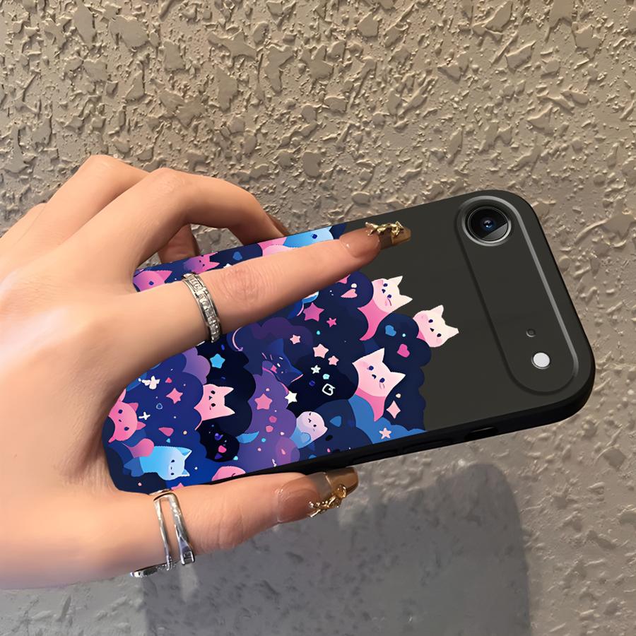 Funda Phone Cover Case for Apple iPhone 17 Pro Max 12 16 14 Air 11 15 Pro 7 8 XR XS MAX 13 Cat Starry Night