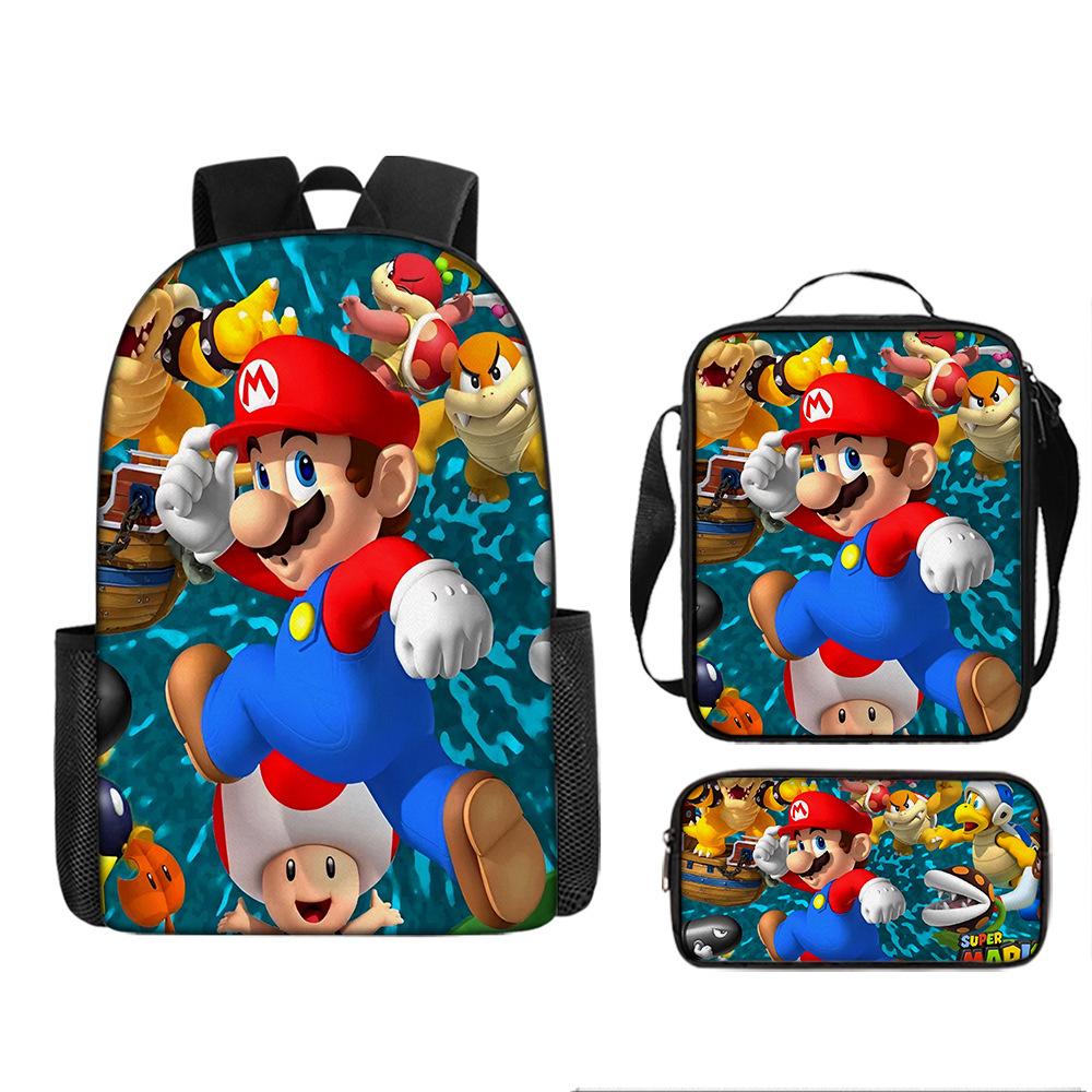 Mario, Primary And Secondary School Schoolbag, Children'S Backpack, Cartoon Satchel.