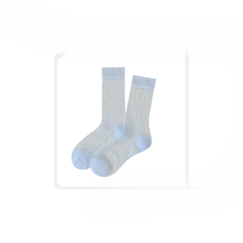 Ladies Spring and Summer New Style Thin Hollow Love Mesh In The Tube Socks