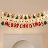Christmas Balls Flag LED String Light DIY Pendant Handmade Decorated for Merry Christmas Hanging Home Flag Banner Xmas Pendant
