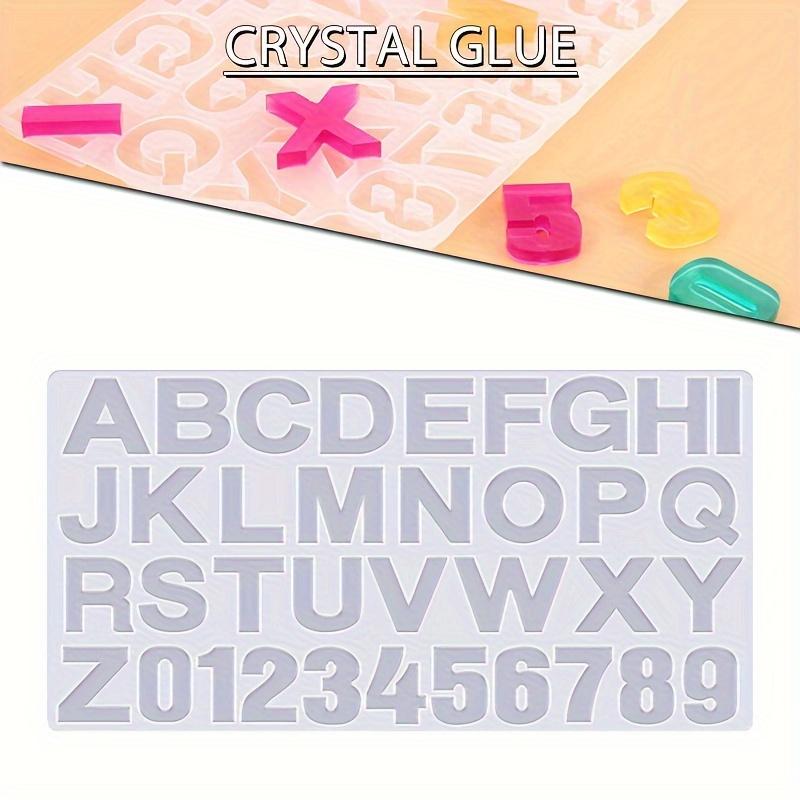 

1 шт. 26 форм для английских цифр и букв, изделия из смолы с высоким зеркальным блеском, силиконовые формы