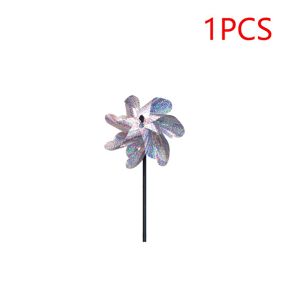

1-5pcs Bird Repeller Pinwheels Reflective Sparkly Scarecrow Pinwheel Windmill Spinner for Garden Lawn Yard Decor Keep Birds Away